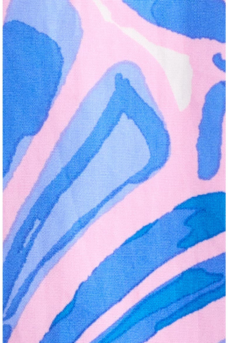 Cileah Floral Sleeveless Cotton Shirtdress, Alternate, color, WHITE-PINK-BLUES