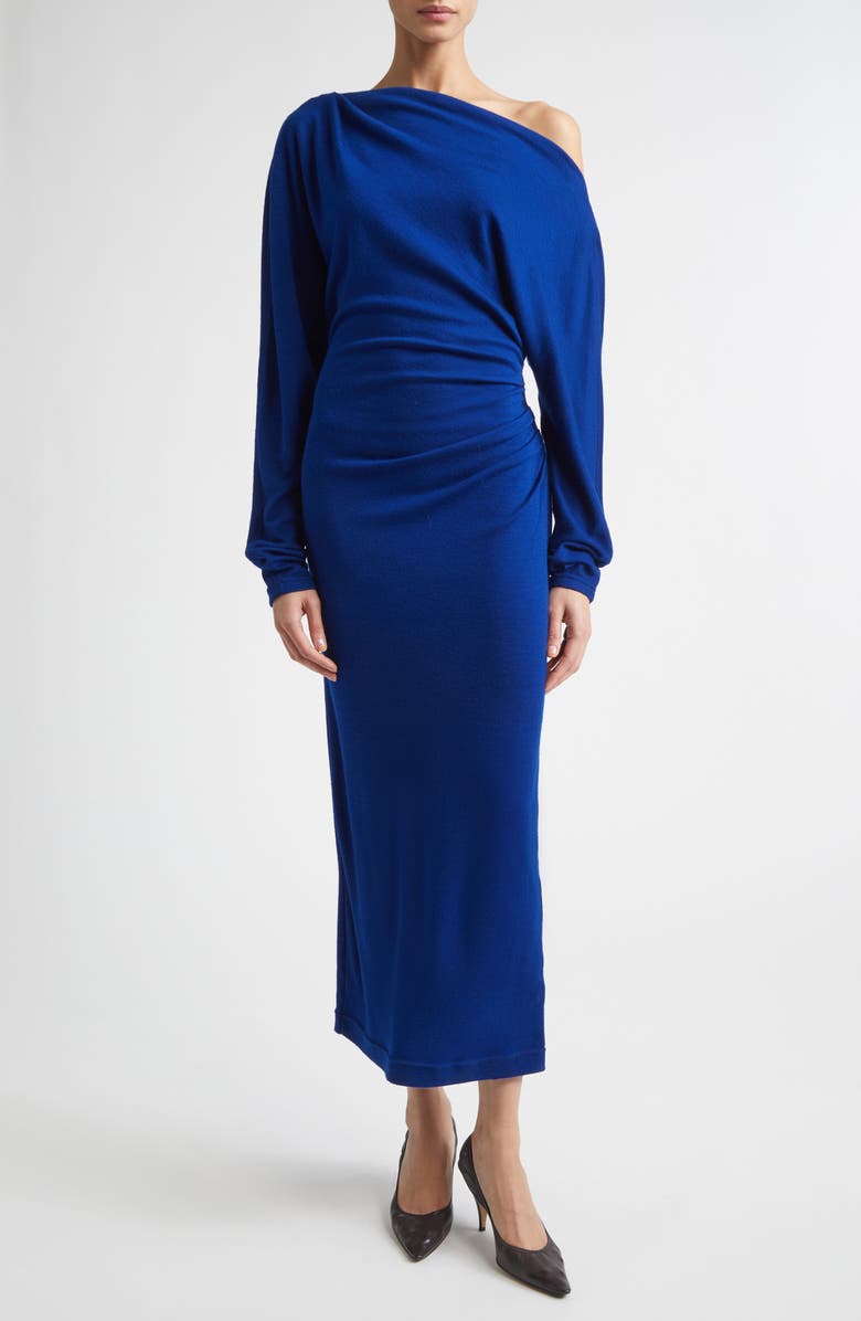 A.L.C. Sonny One-Shoulder Long Sleeve Jersey Dress, Main, color, Yves Blue