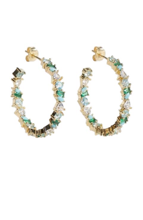 Vienna Opal Hoops