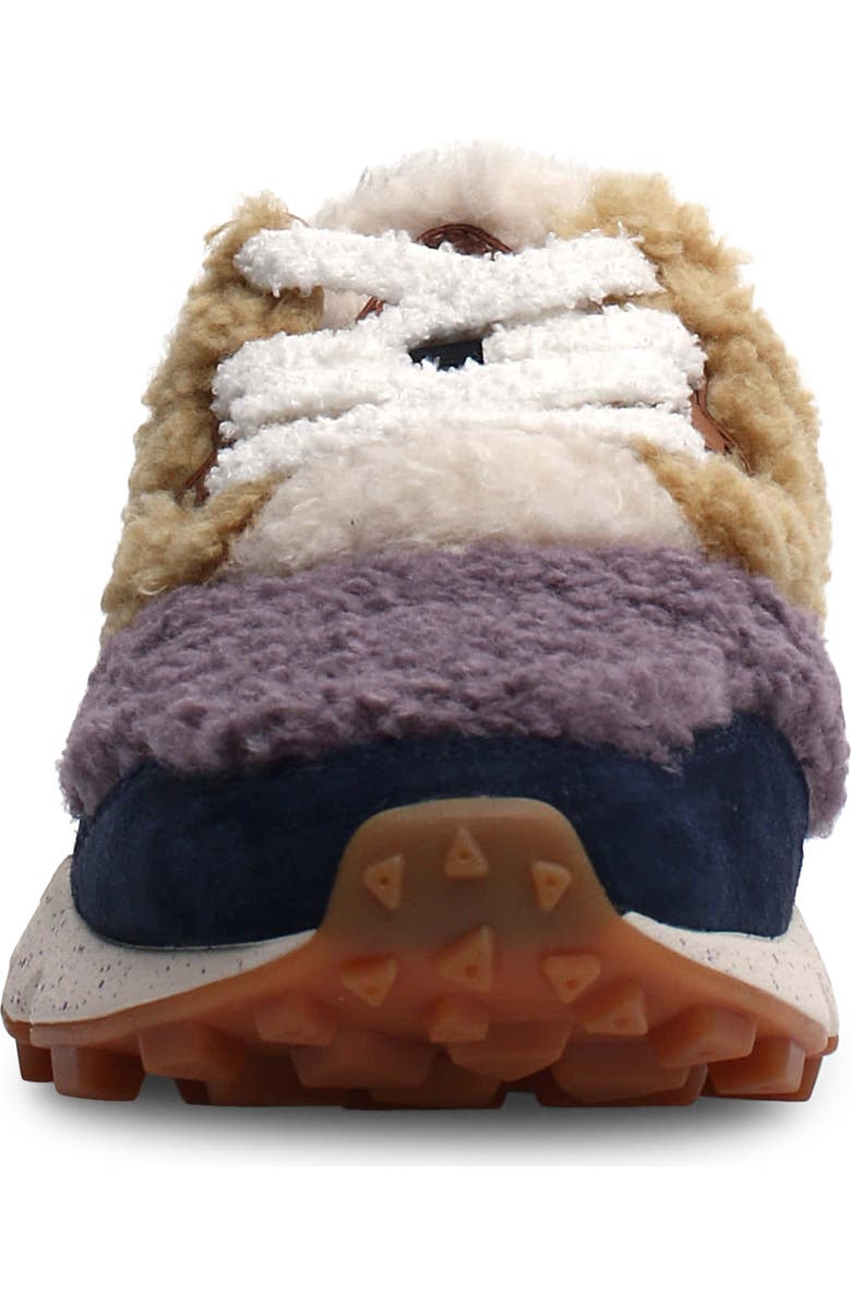 Flower MOUNTAIN Pampas Teddy Faux Shearling Sneaker, Alternate, color, Navy-Lilac -Beige