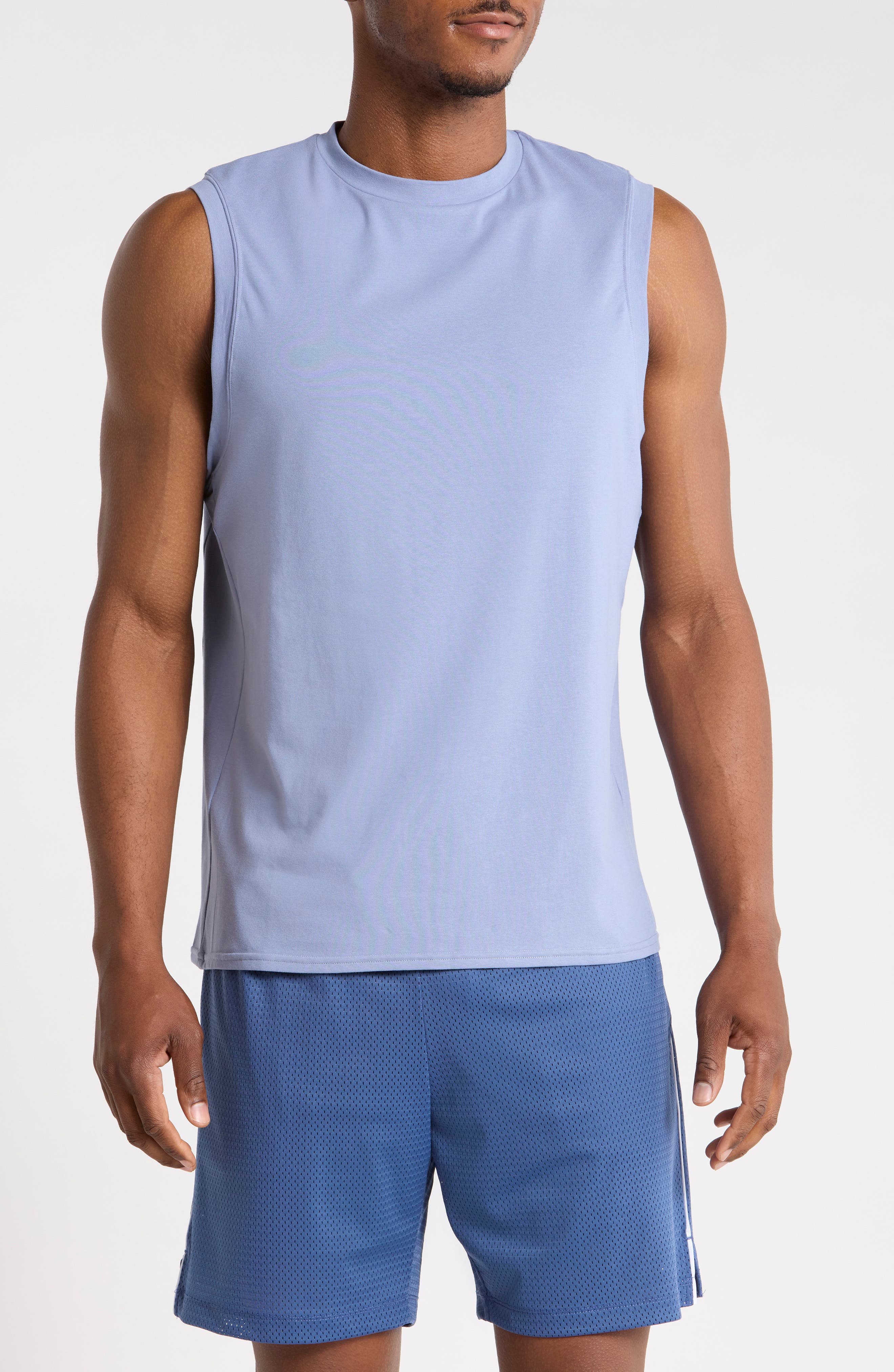 Crewneck Stretch Cotton Tank
