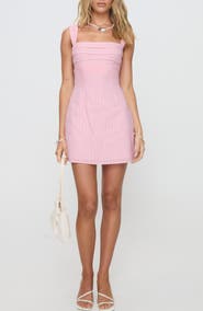 Princess Polly Anyone But You Tie Back Sleeveless Cotton Minidress