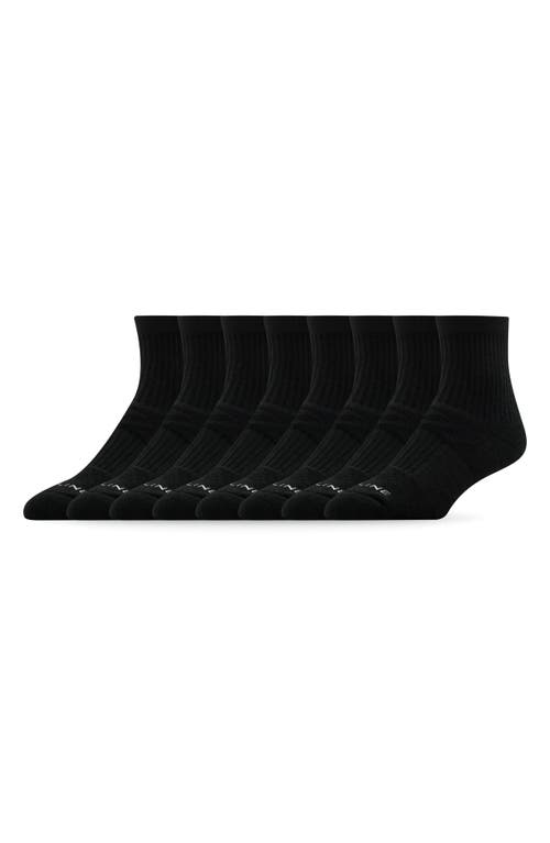 Strideline 8-pack Crew Socks In Black