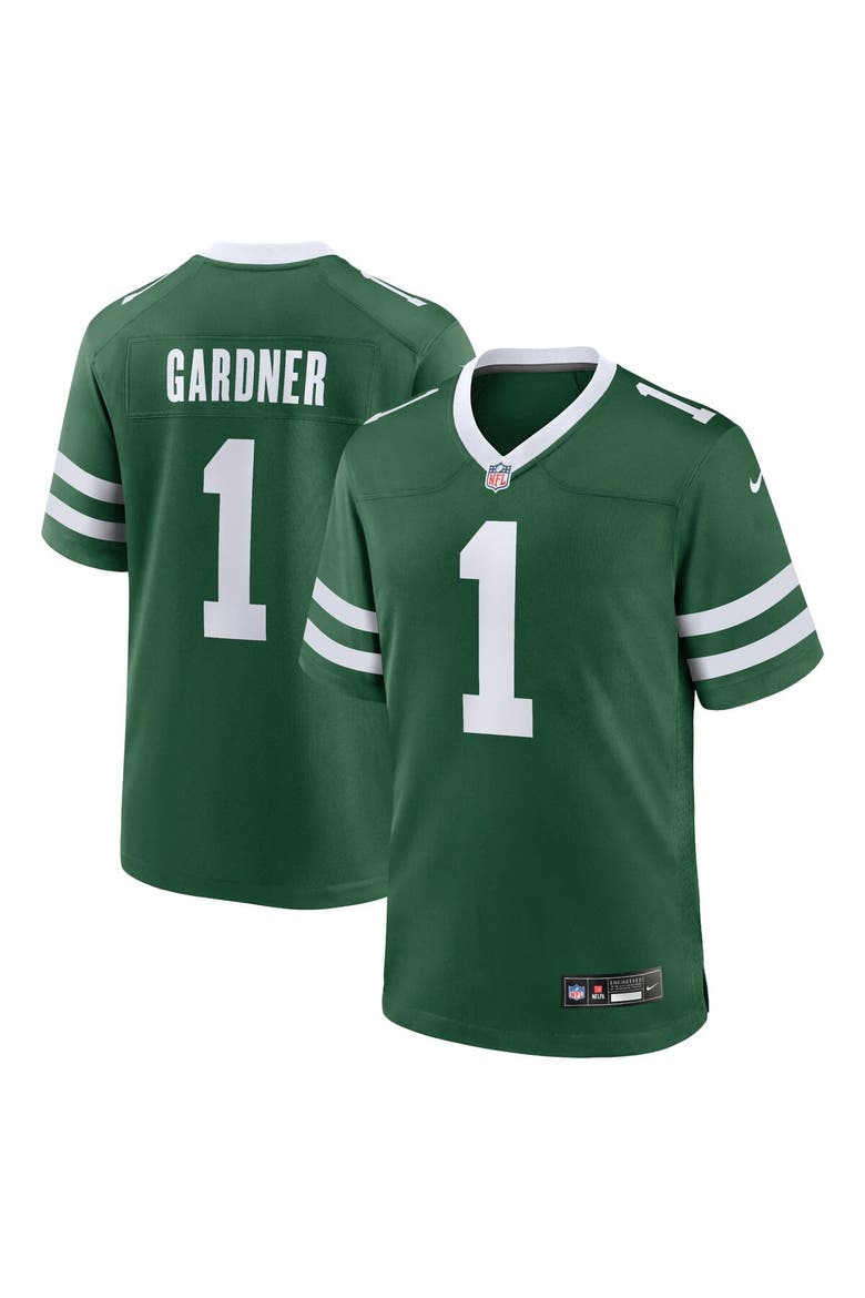 Men's Nike Ahmad Sauce Gardner Legacy Green New York Jets Game Jersey, Main, color, Green