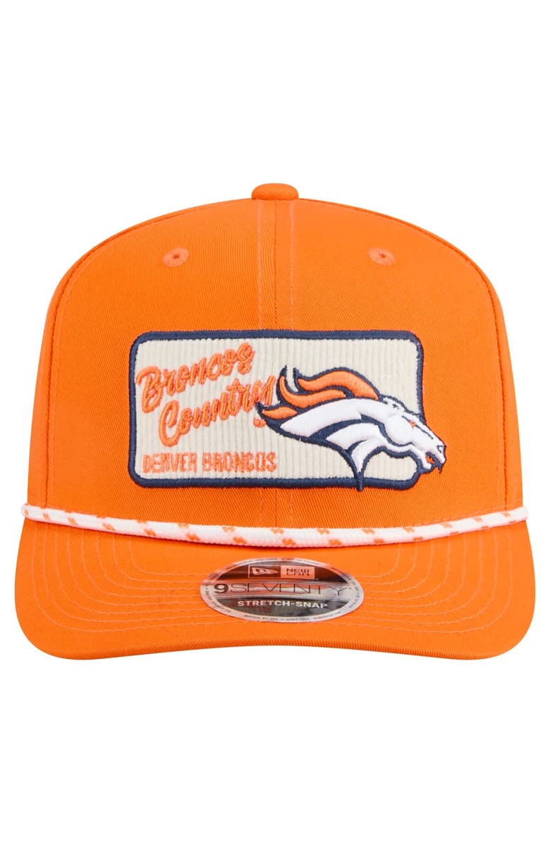 New Era Men's New Era Orange Denver Broncos Chant 9SEVENTY Stretch-Snap Hat, Alternate, color, 