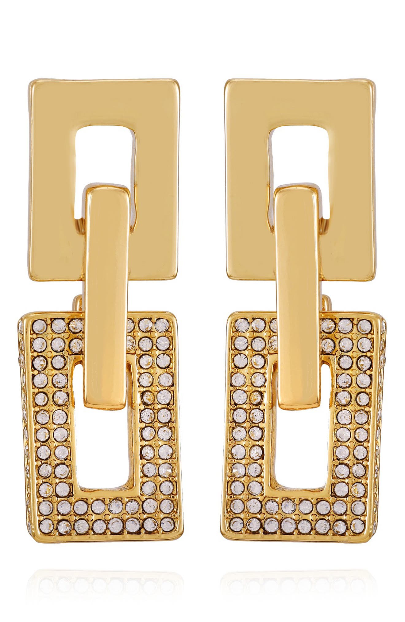 Vince Camuto Pavé Crystal Chain Drop Earrings