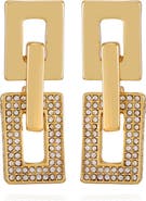Vince Camuto Pavé Crystal Chain Drop Earrings
