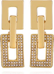Vince Camuto Pavé Crystal Chain Drop Earrings