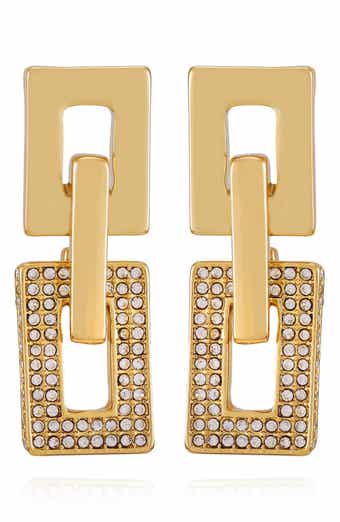 Vince Camuto Pavé Crystal Chain Drop Earrings