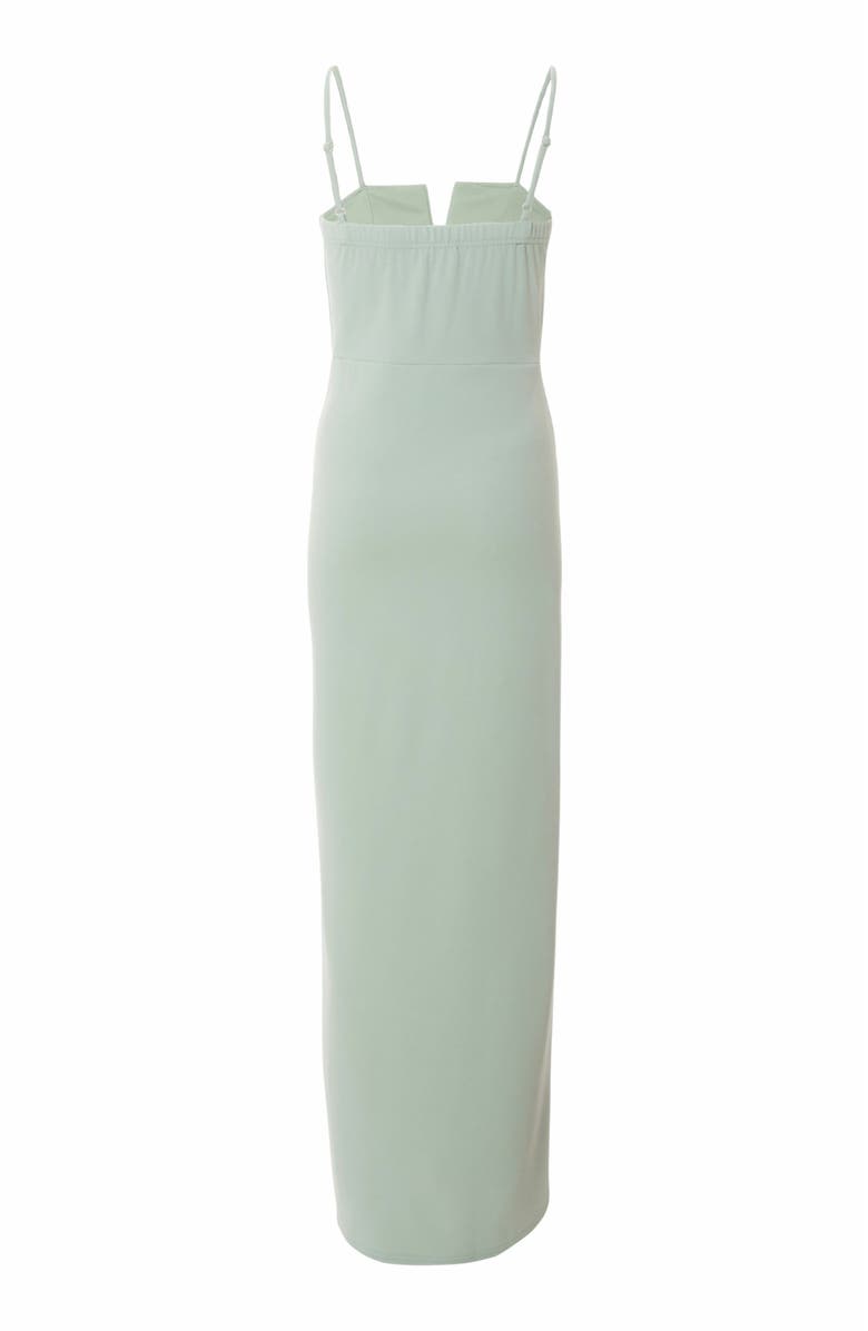 QUIZ Scuba Crepe Maxi Dress with 3D Applique Detail, Alternate, color, 