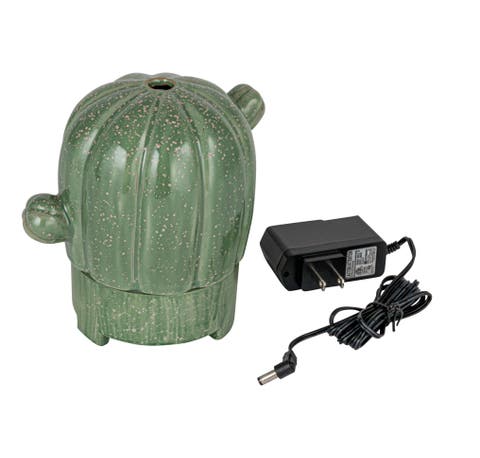 Stoneware Cactus Oil Diffuser with Timer