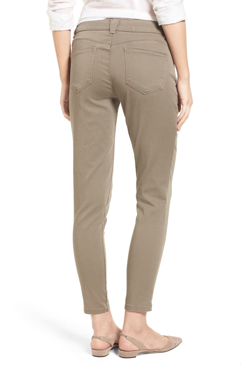 Ab-Solution Stretch Twill Skinny Pants (Nordstrom Exclusive), Alternate, color, BRINDLE OLIVE