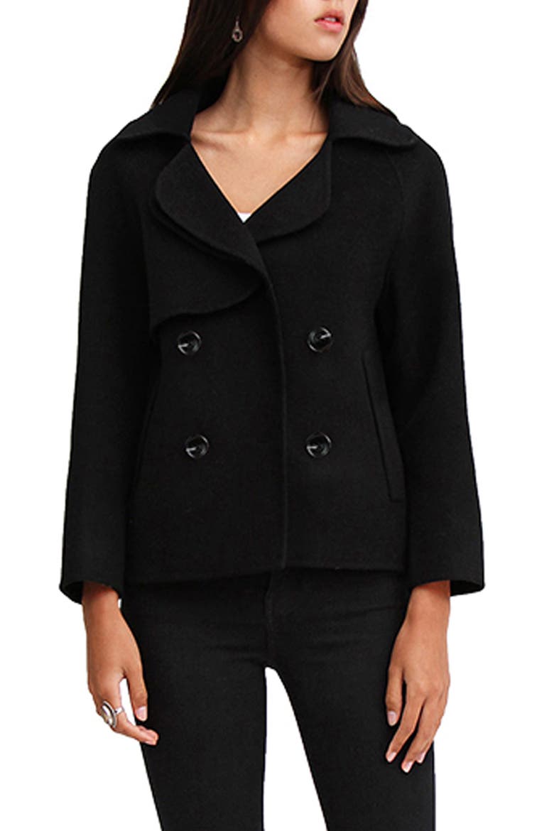 I'm Yours Wool Blend Coat, Main, color, BLACK