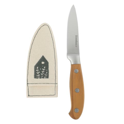 German Steel Paring Knife W/ Italian Olive Wood Forged Handle