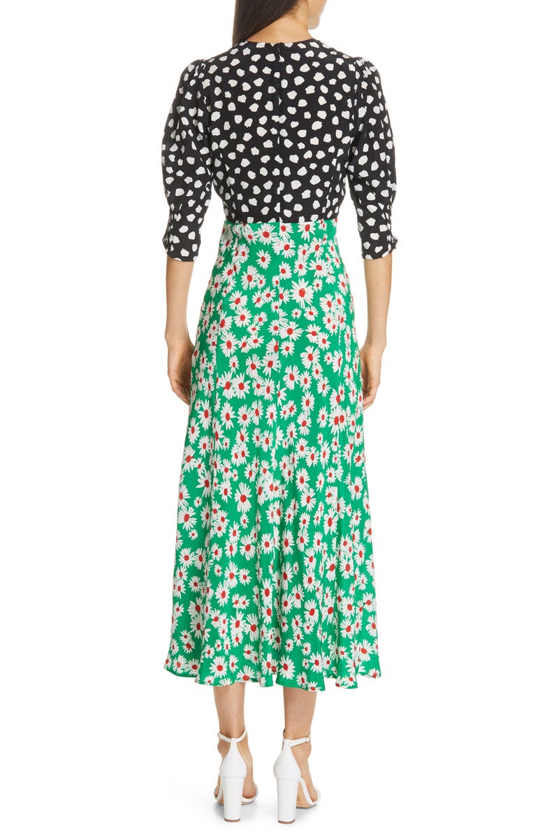 RIXO Marha Mixed Print Dress, Alternate, color, 