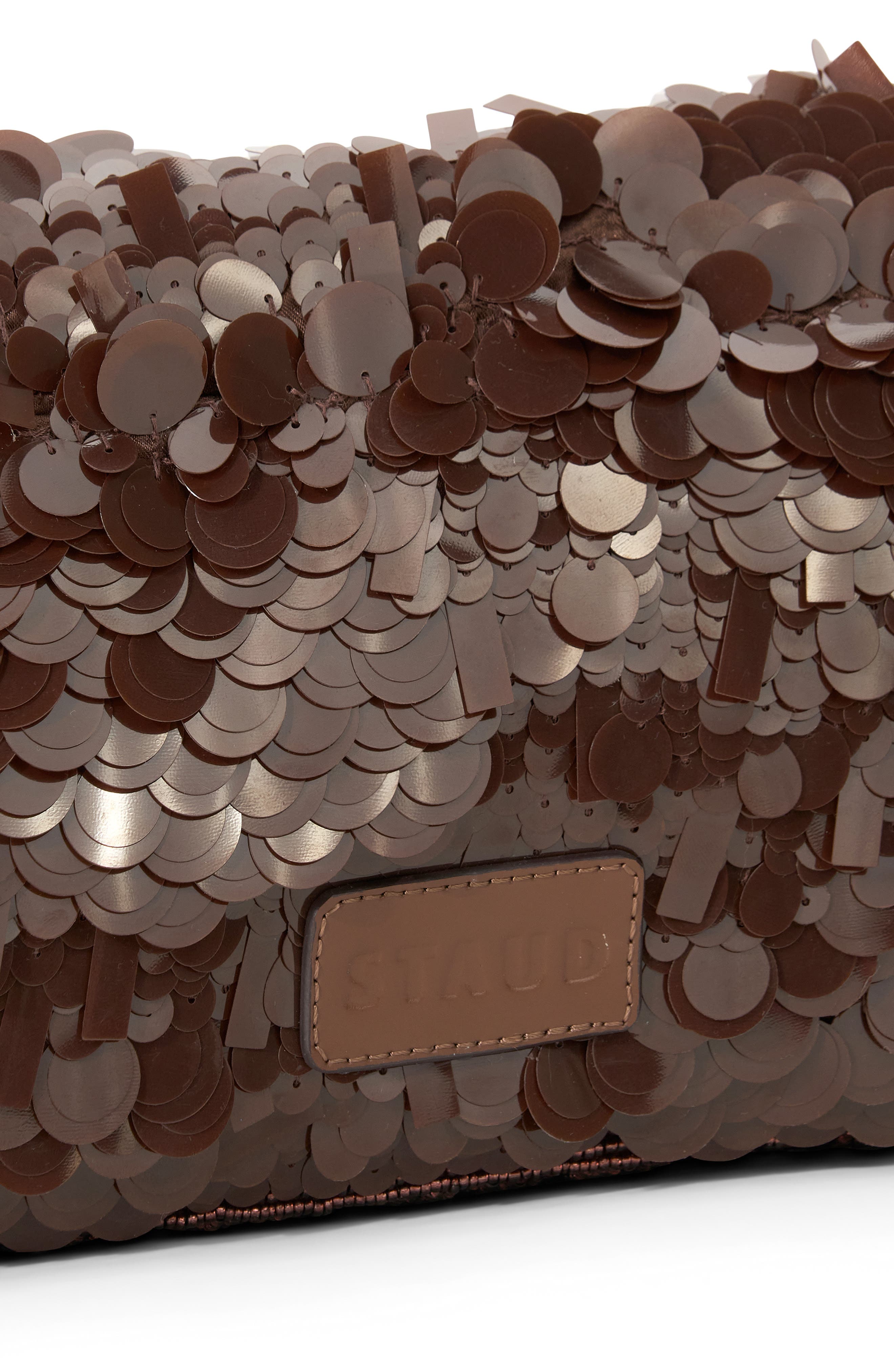 Timmy Sequin Shoulder Bag, Alternate, color, CACAO