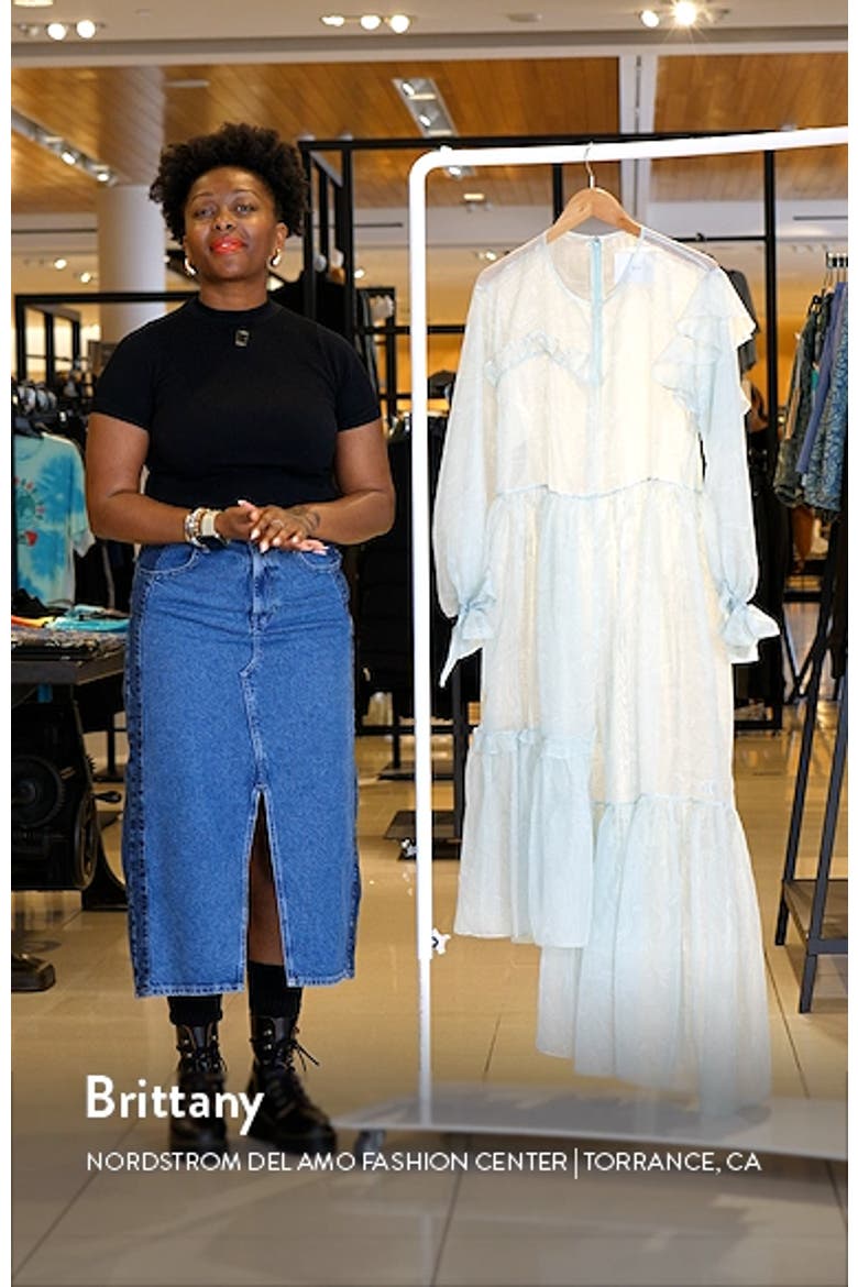 Nine Twenty-Seven Asymmetrical Ruffle Sheer Organza Dress video