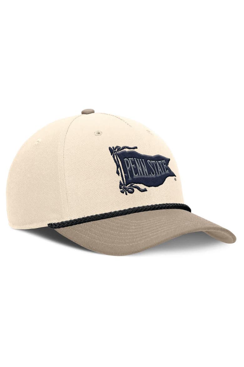 Men's Nike Natural Penn State Nittany Lions Rise Legacy Throwback Logo Adjustable Hat, Alternate, color, Natural
