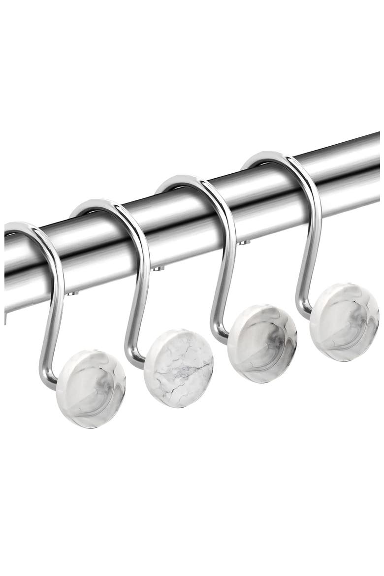 12-Piece Decorative Shower Curtain Rings Set, Main, color, N/A