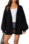 Mathilde Oversize V-Neck Blouson Cardigan