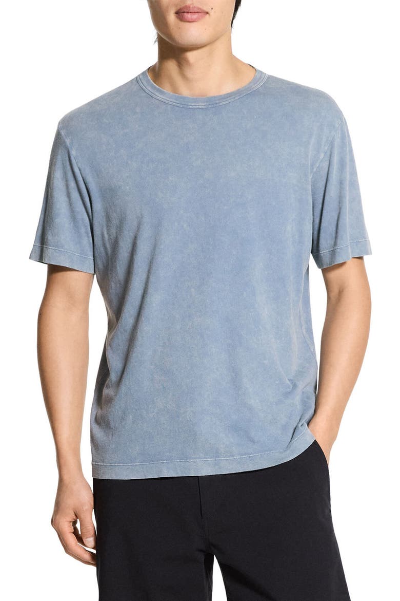 Washed Pima Cotton T-Shirt, Main, color, RAINSTORM