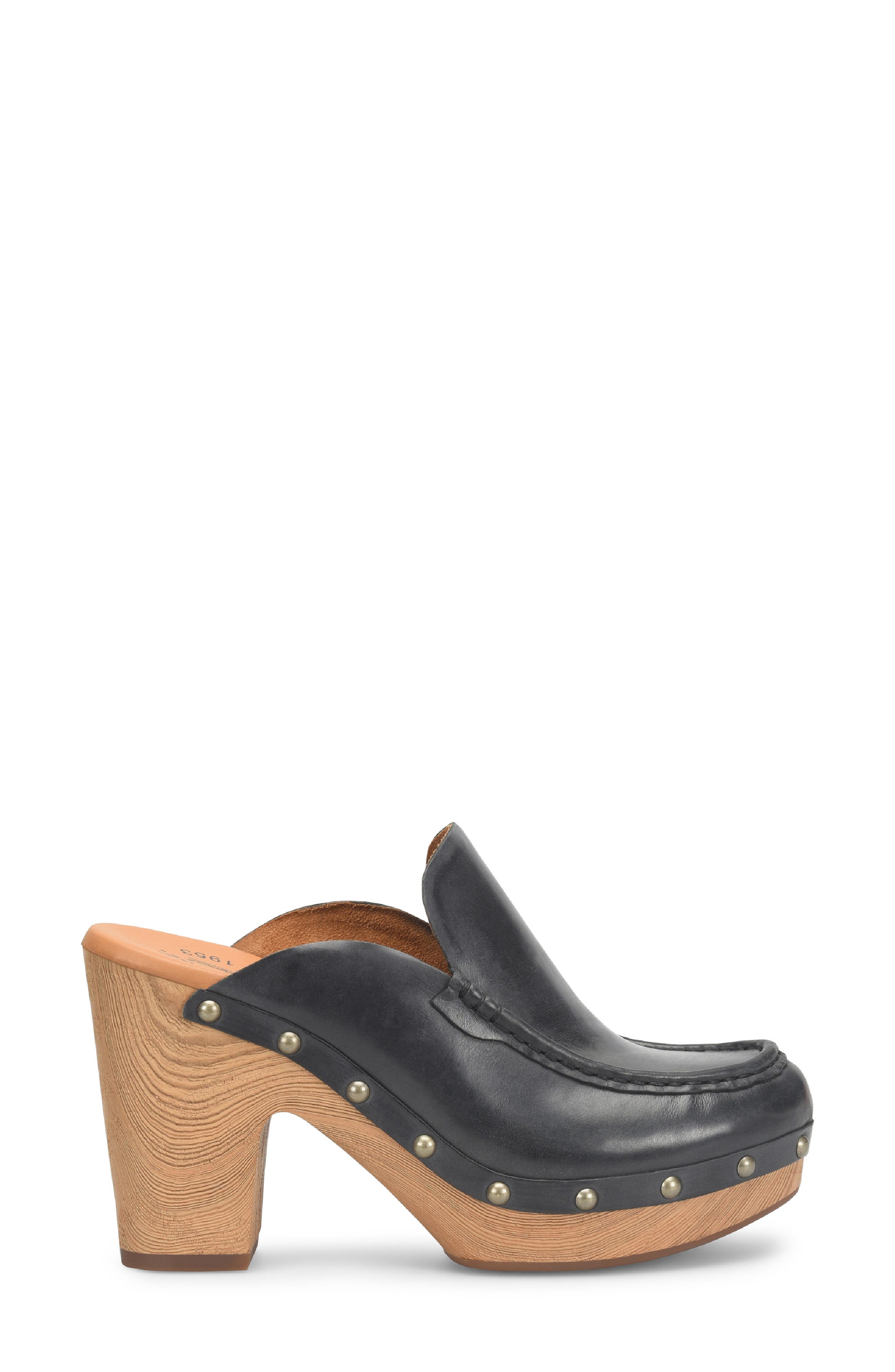 Kork-Ease<sup
®</sup
 Spencer Platform Clog, Alternate, color, Black Leather
