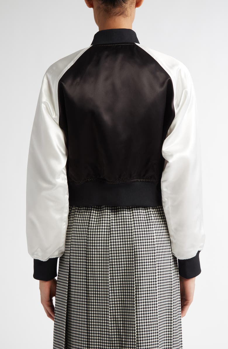 Comme des Garçons Girl Satin Bomber Jacket, Alternate, color, 
