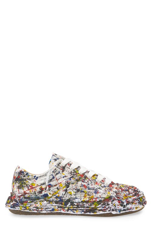 Miharayasuhiro Maison Mihara Yasuhiro Peterson23 Og Sole Sputtering Paint Canvas Sneaker In White Multi
