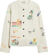 Bode Nursery Rhyme Beaded Cotton Jacket
