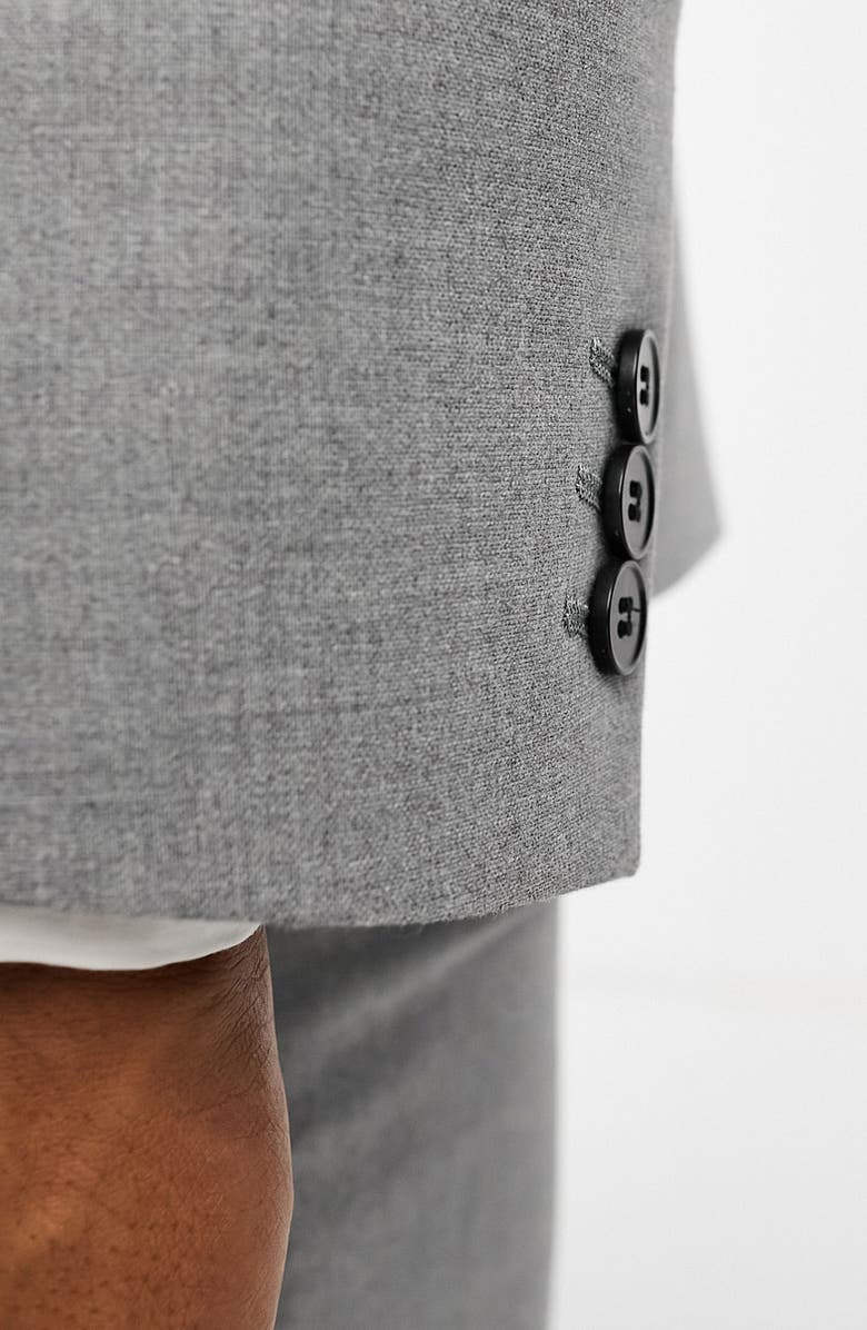 ASOS DESIGN Slim Fit Heathered Suit Jacket, Alternate, color, 