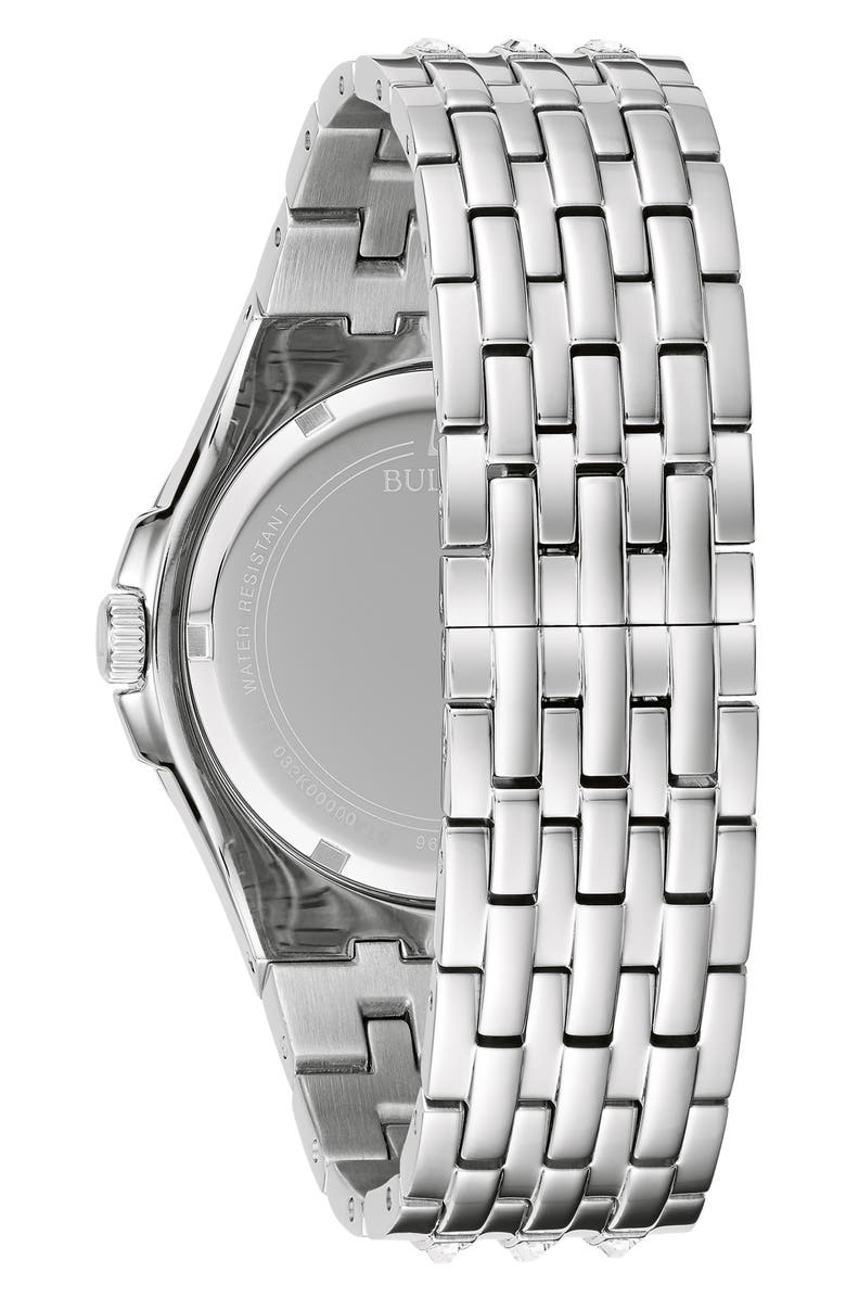 BULOVA Phantom Crystal Bracelet Watch, 42mm, Alternate, color, Silver