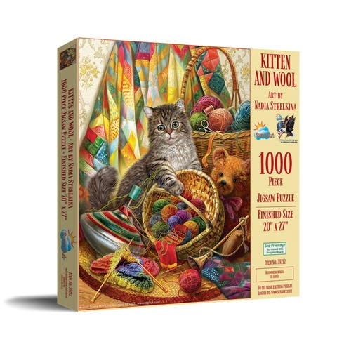 Kitten and Wool 1000 piece Jigsaw Puzzle for Adults