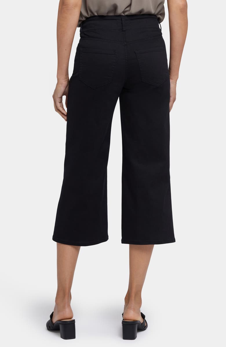 NYDJ Brigitte High Waist Wide Leg Capri Jeans, Alternate, color, Black