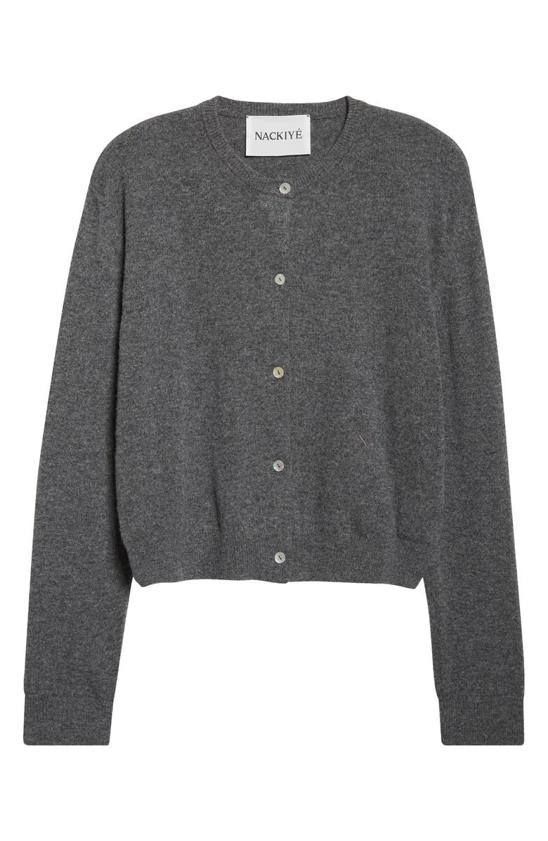NACKIYÈ Seashell Cashmere Cardigan, Main, color, Smoke Mayfair