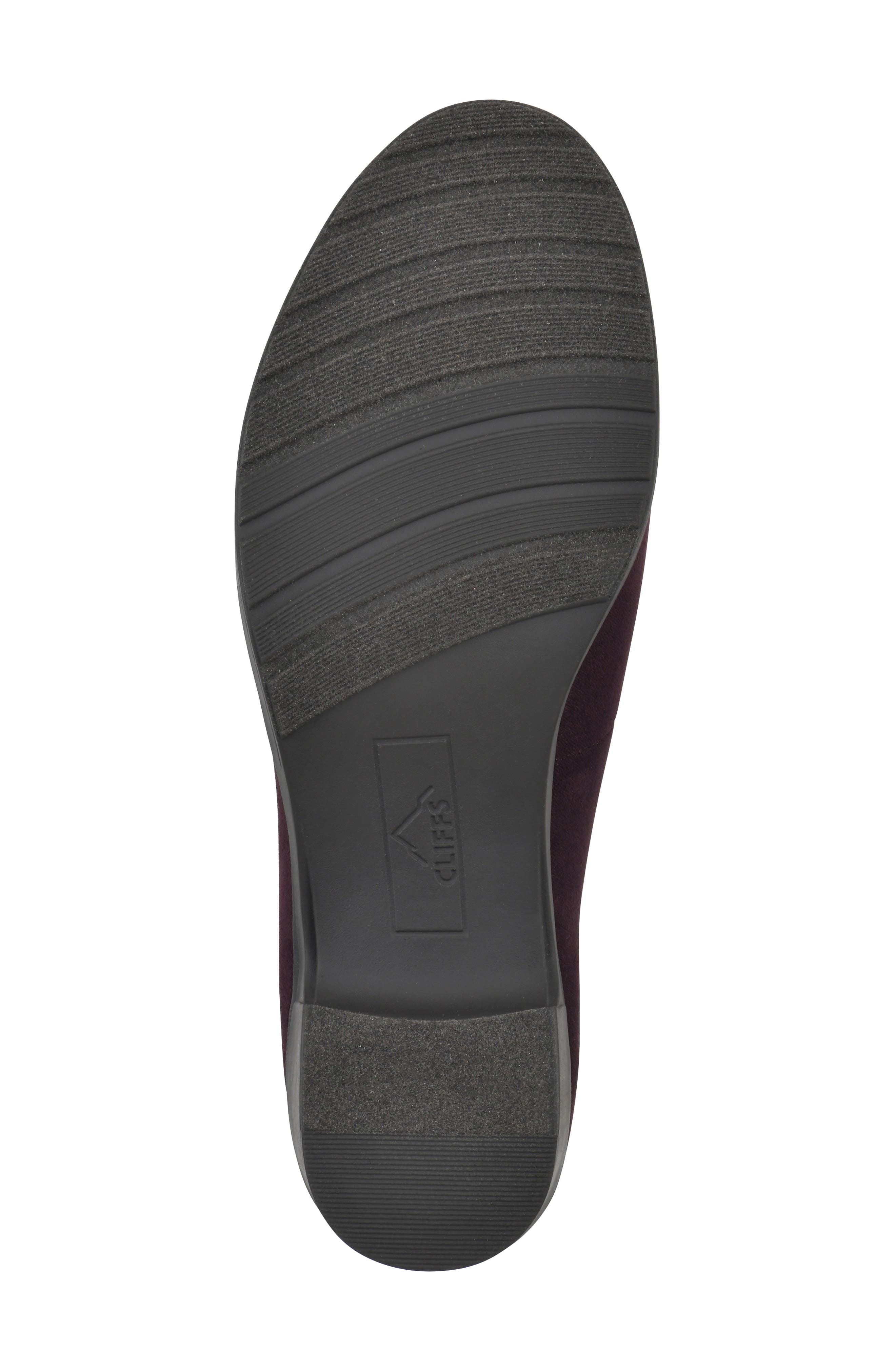 Hunton Block Heel Loafer Pump, Alternate, color, BURGUNDY SUEDETTE