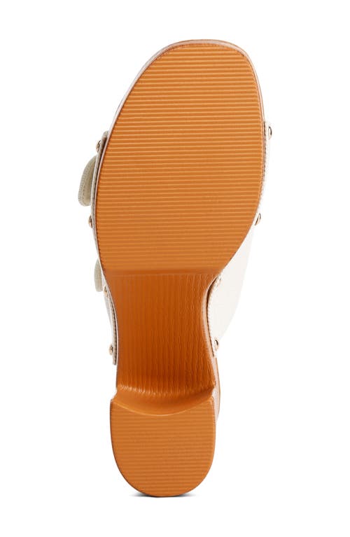 Rag & Co Sarai Buckle Strap Platform Sandal In Ivory