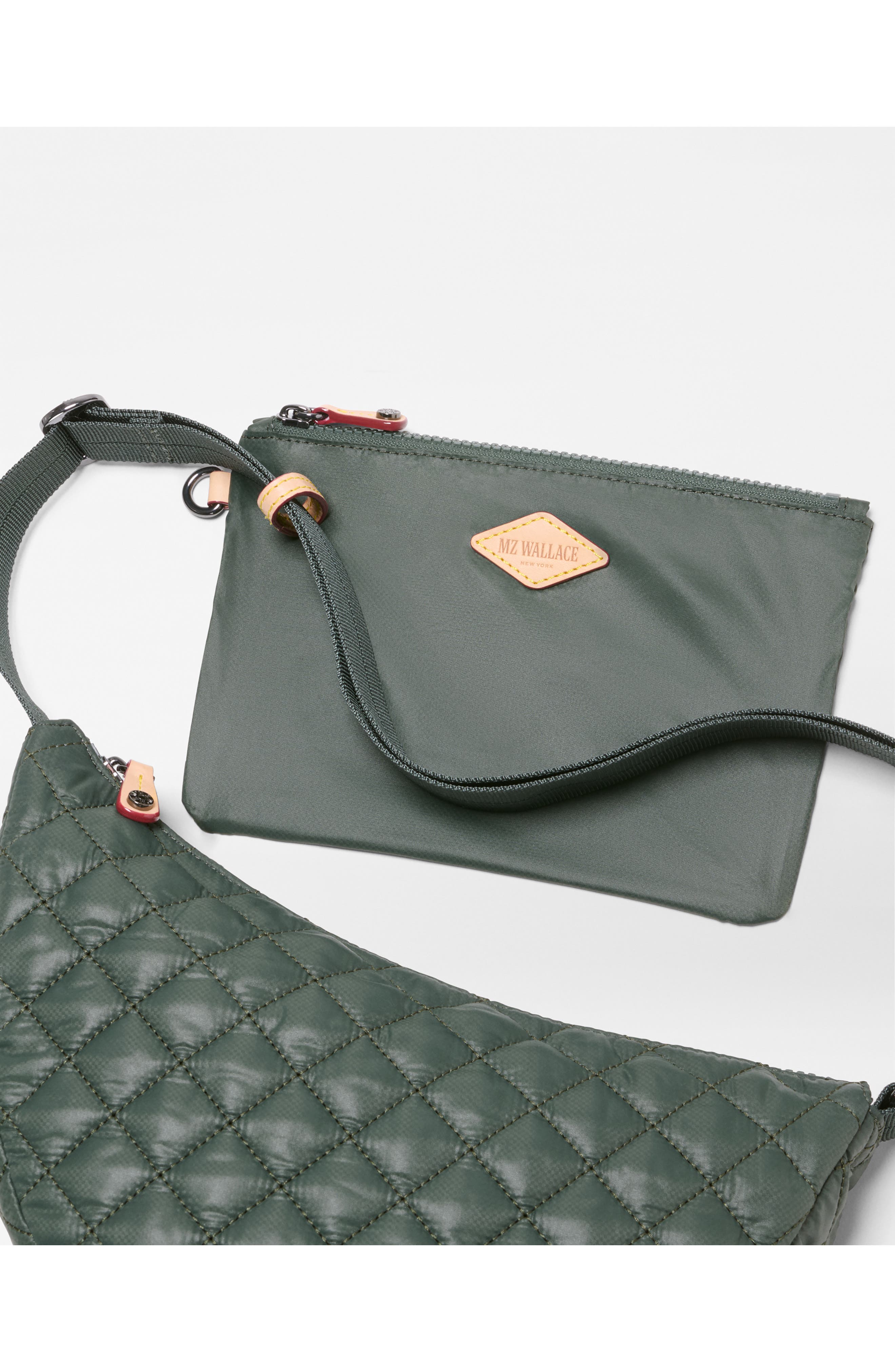 Small Metro Smile Quilted Nylon Crossbody Bag, Alternate, color, JUNIPER