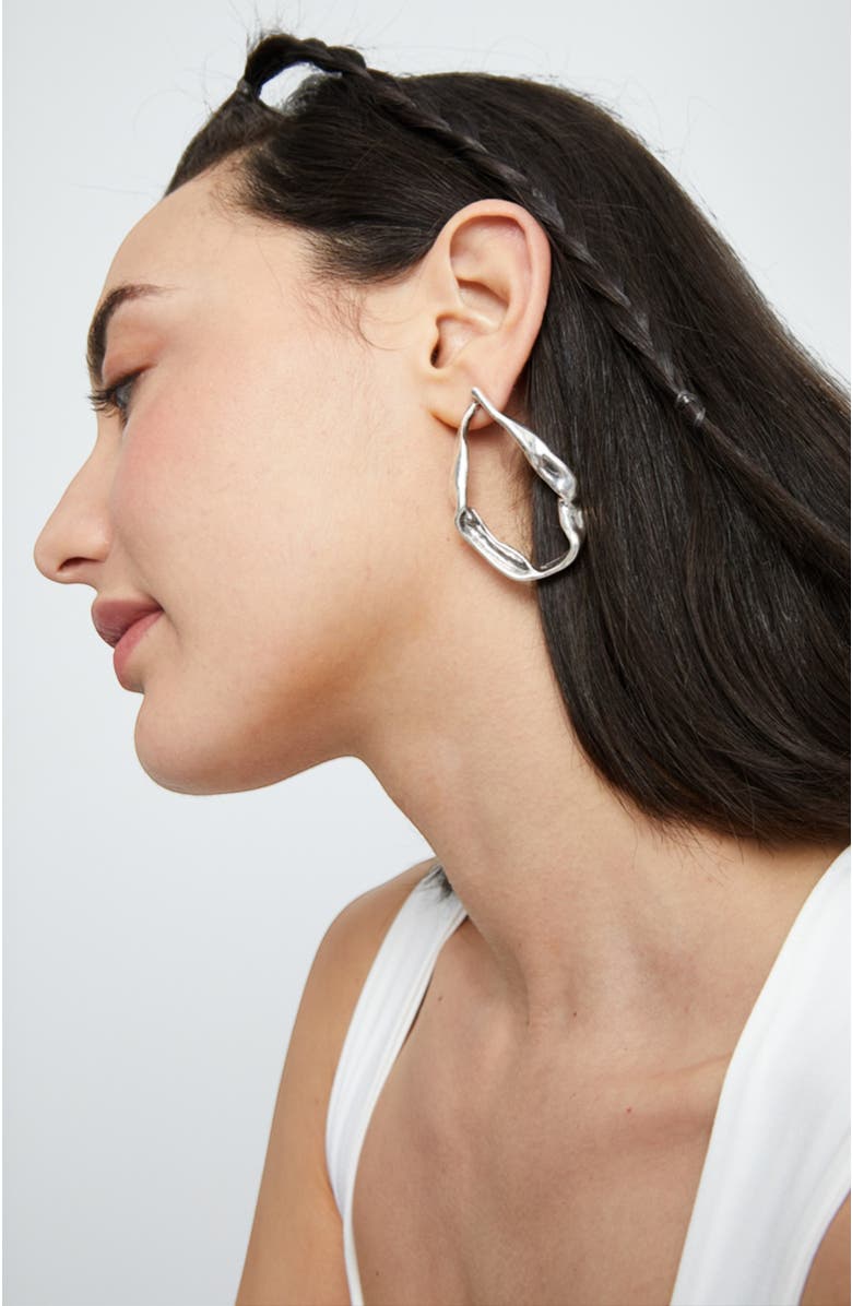 UNODE50 Maxi Link Earrings, Alternate, color, Silver