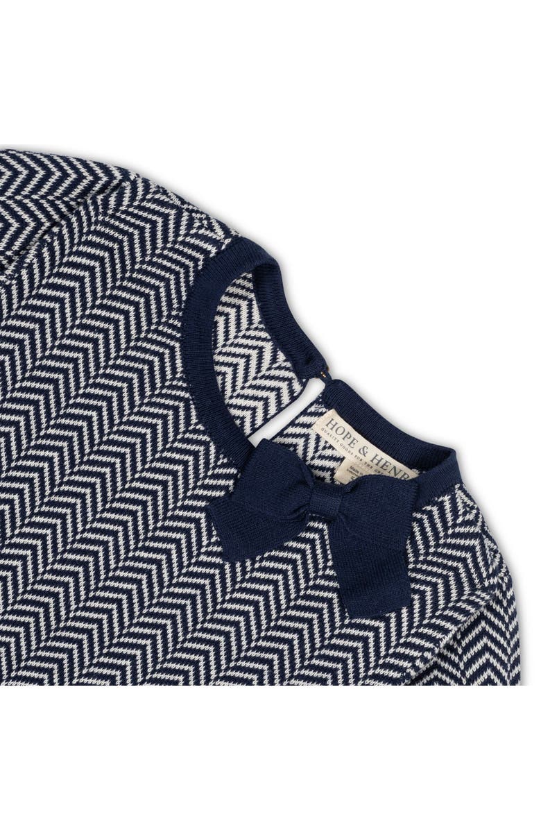 Hope & Henry Baby Girls' Organic Bow Sweater Dress, Infant, Alternate, color, 