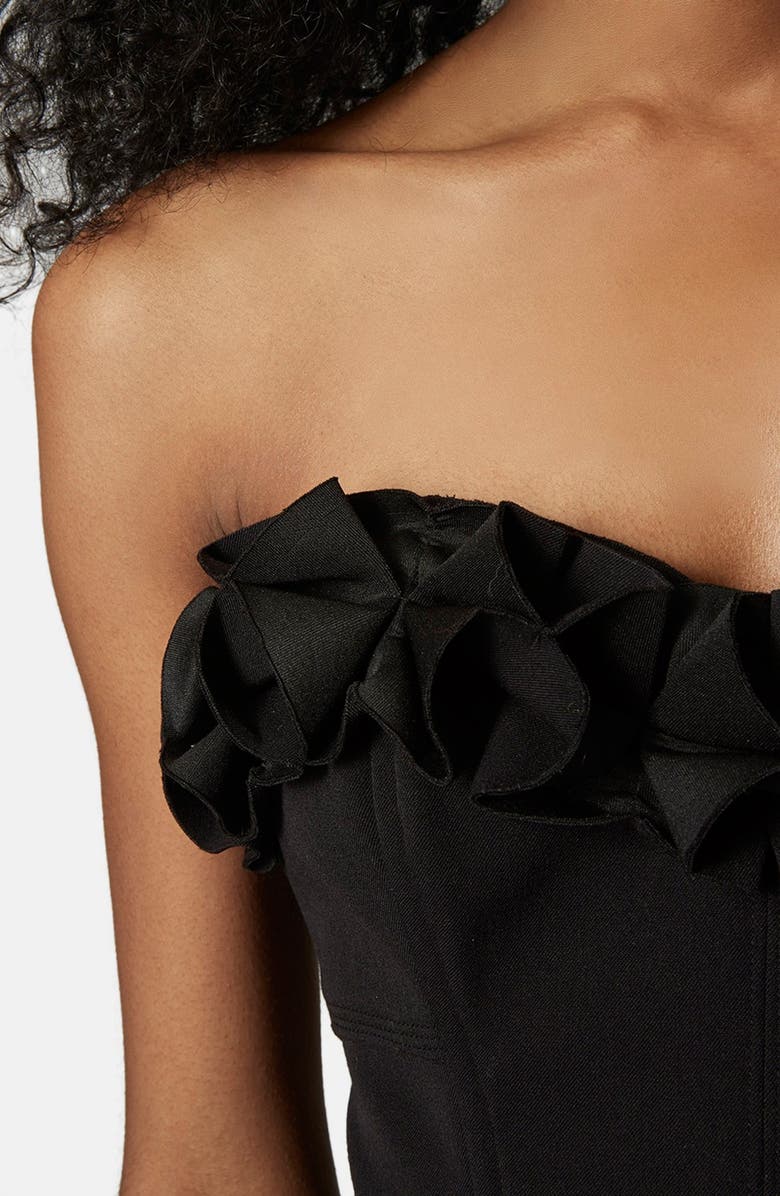 Topshop Origami Rose Bandeau Dress, Alternate, color,