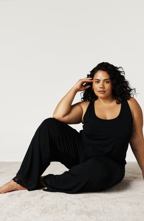 Posh Peanut Lace Pajama Pants In Black