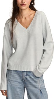 Lucky Brand Waffle Knit V-Neck Sweater