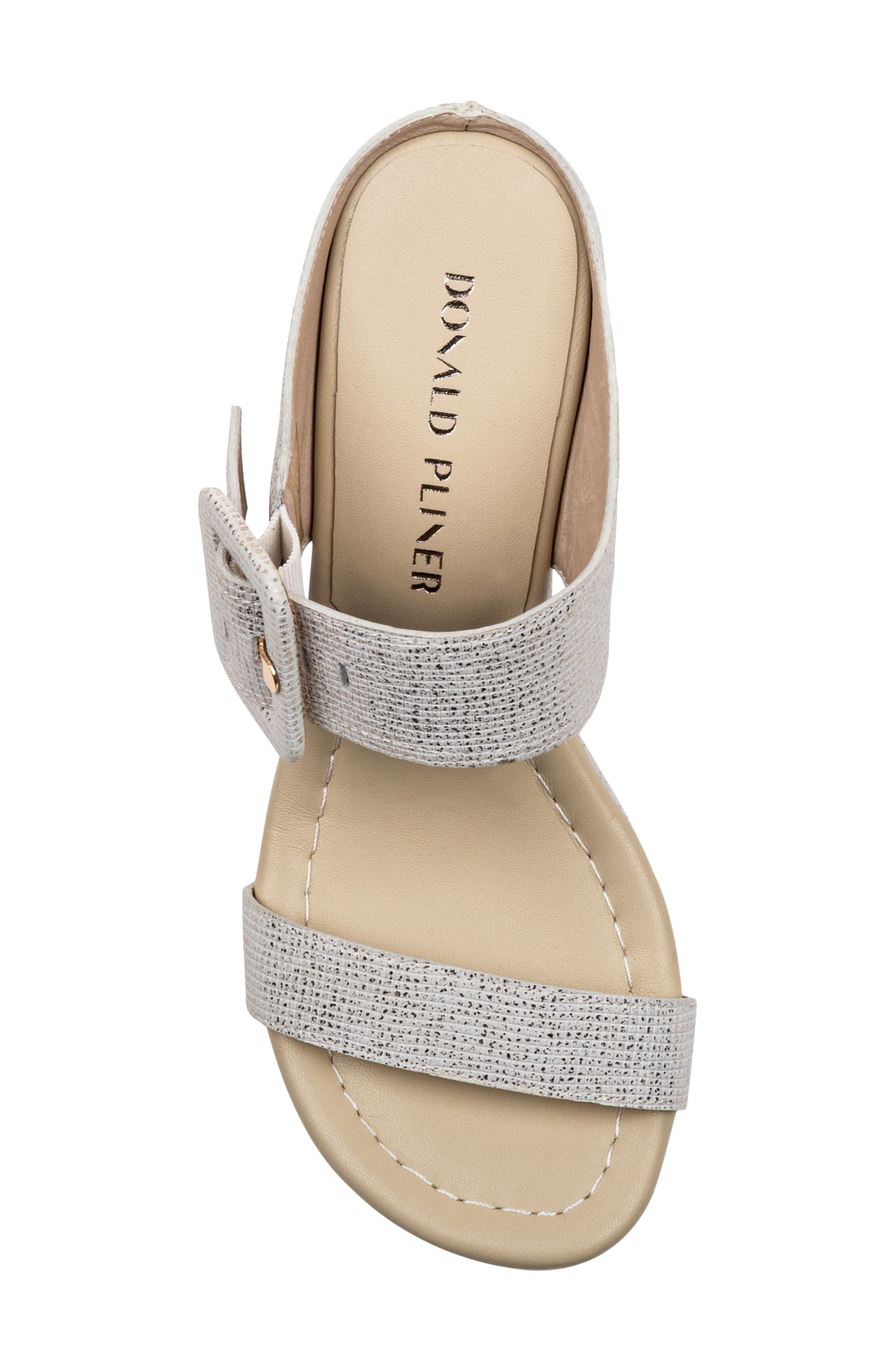 Donald Pliner Gizelle Platform Wedge Sandal, Alternate, color, Platinum
