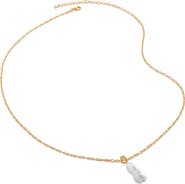 Monica Vinader Capri Teardop Freshwater Pearl Pendant Necklace