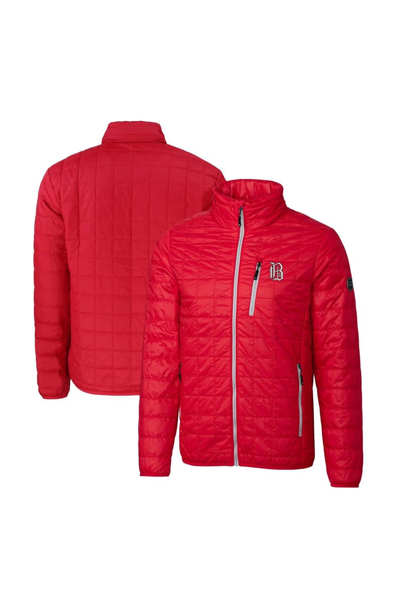 Cutter & Buck Men's Cutter & Buck Red Birmingham Barons Rainier PrimaLoft Big & Tall Eco Insulated Full-Zip Puffer Jacket, Main, color, 