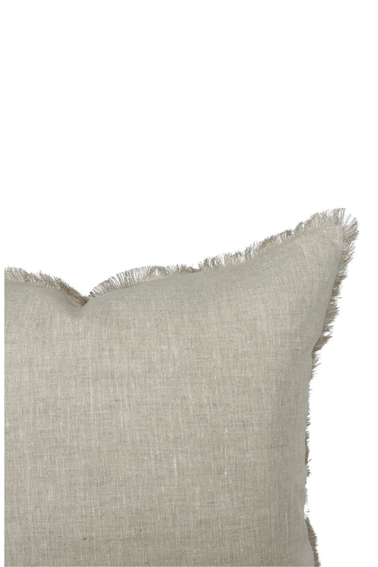 Nora Natural Linen Fringe Pillow Cover, Alternate, color, Natural