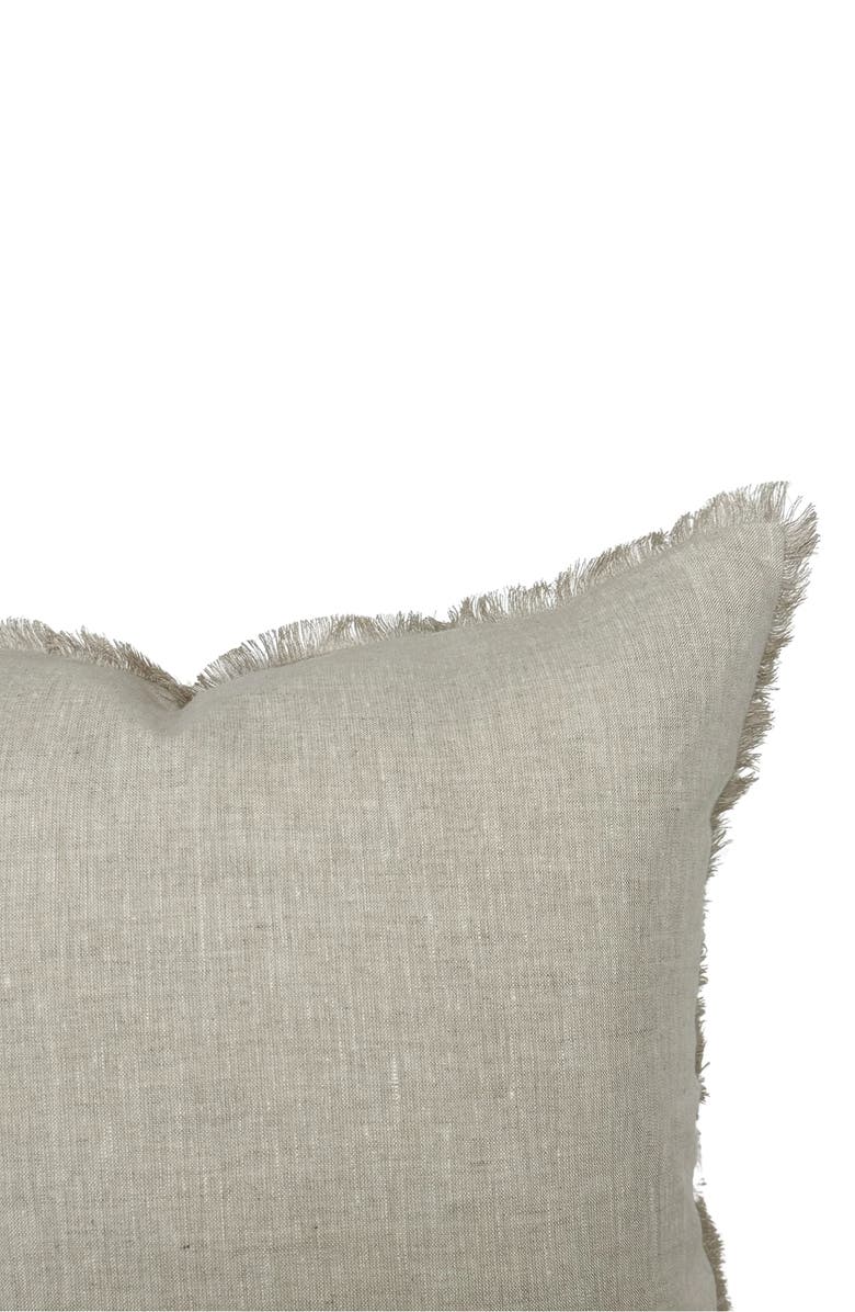 Linen & James Nora Natural Linen Fringe Pillow Cover, Alternate, color, Natural