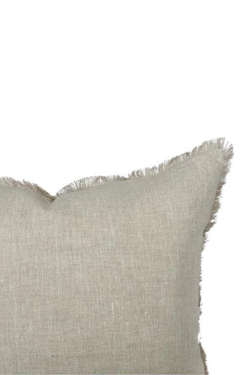 Linen & James Nora Natural Linen Fringe Pillow Cover In Natural