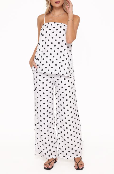 Kristy Polka Dot Tank & Wide Leg Pants Set