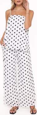 Petal & Pup Kristy Polka Dot Tank & Wide Leg Pants Set